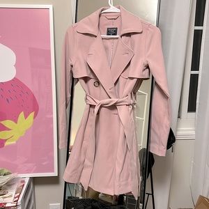 Abercrombie & Fitch pink trench coat